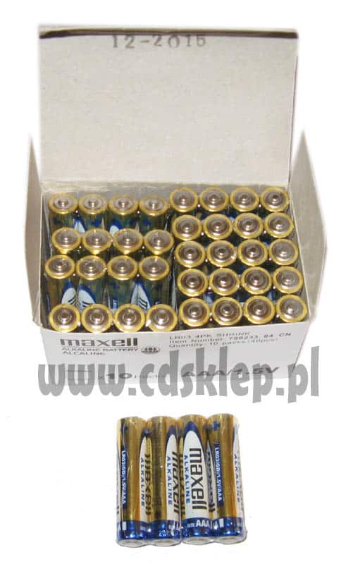 Baterie alkaiczne Maxell LR03 AAA 1.5V 40sztuk