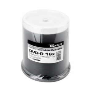 DVD-R TraxData 4.7GB x16 INK-Jet Print. błyszcząca szpula 100szt.