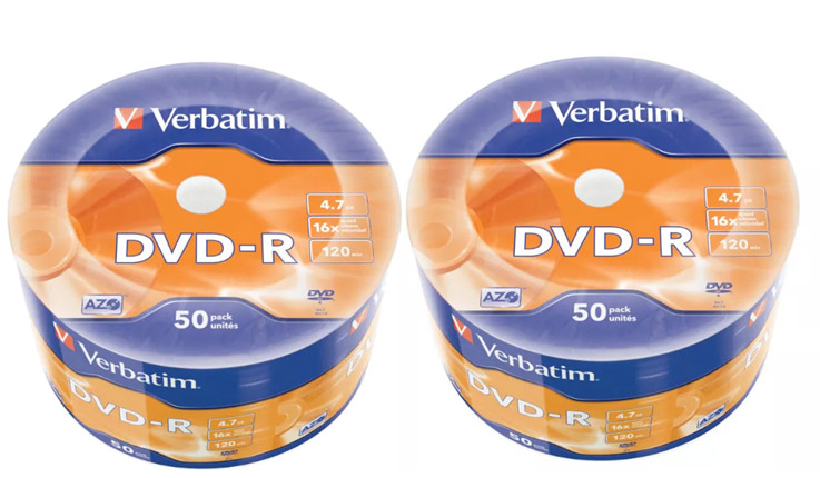 DVD-R Verbatim AZO 4.7GB x16 szpula 2x50szt. 43788