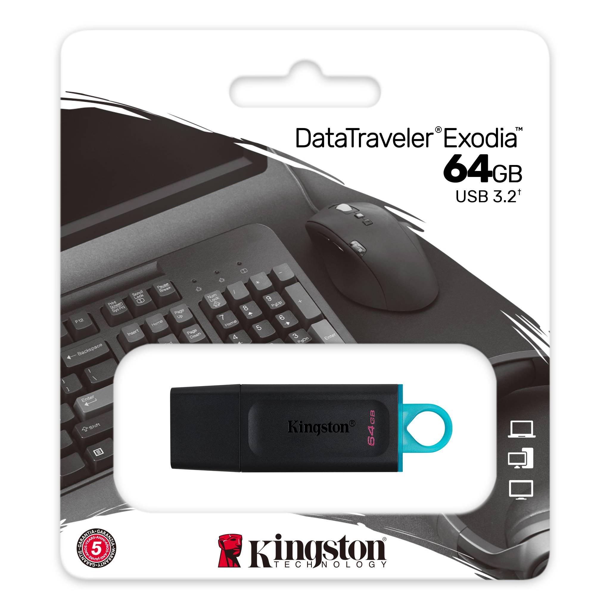 Pamięć przenośna Pendrive Kingston DT Exodia DTX 3.2 64GB