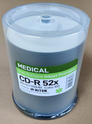 CD-R Traxdata Ritek Medical INK-JET Printable 700MB cake-box 100szt.